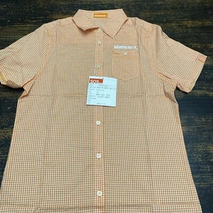 Whataburger Manager Shirt Uniform Womens Orange Plaid Medium NEW - Picture 1 of 7
