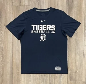 NIKE Dri-Fit Detroit Tigers Herren T-Shirt Small dunkelblau authentisch MLB - Bild 1 von 9