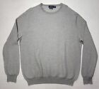 Polo Ralph Lauren Pullover Sweater Mens XL Gray Silver Pony Pima Crewneck