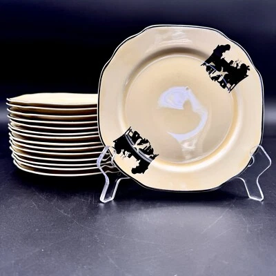 "JUEGO DE PLATOS DE ENSALADA CROOKSVILLE China Co SILHOUETTE colonial 6,75""/15 EE. UU. #335 DE COLECCIÓN" Foto 1 de 4