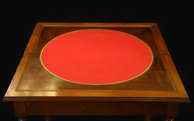 Table a jeu acajou XIX siècle / Mahogany game table  19th century - Photo 1/4