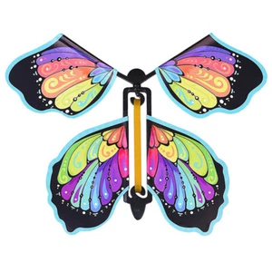 10x Magic Wind Up Flying Butterfly Powered Magic Fairy Flying Toy Surprise Gift - Afbeelding 1 van 5