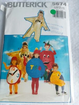 Butterick 5674 Toddlers Childrens Halloween Costume Pattern . Sz 2-6X - Image 1 of 2