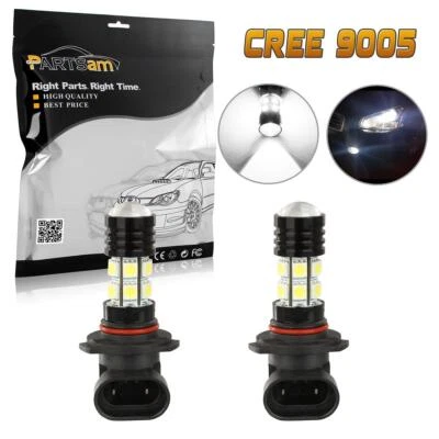 2件装氙气白色Super Power Cree 9005 HB3 LED灯泡适用于雾灯 — 第 1/4 张图片