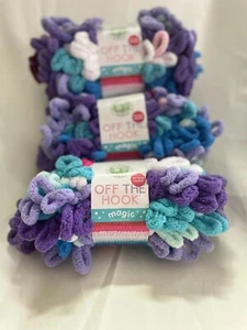 (3 Pack) Lion Brand Yarn Off the Hook Loop Yarn, Rainbow Stripe --- Lot#D6 - Picture 1 of 3
