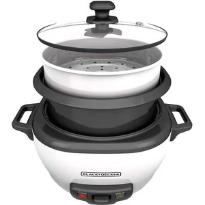 3-Cup Electric Rice Cooker with Keep-Warm Function, White, RC503 - Picture 1 of 7