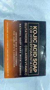 Lemon Turmeric Kojic Acid Soap Bar  100g Honey Glow Turmeric Face Hair Body Soap - Picture 1 of 8