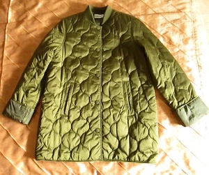 EDITED DAMEN WOMEN OVERSIZE STEPP MANTEL LONG JACKE BOMBER OLIVGRÜN L, 40 NEU - Bild 1 von 12