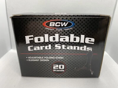 BCW Black Foldable Trading Card Stands - New Box Of 20.