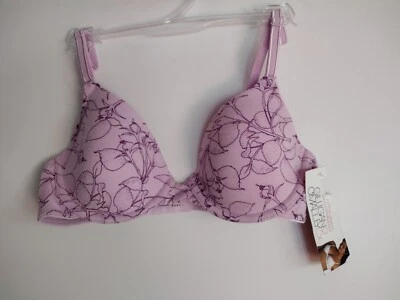 Gilligan & O'Malley 34A CAMISETA FLORAL LILA LIGERAMENTE ACOLCHADA Ajuste con aros Foto 1 de 4