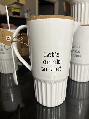 Mud Pie Circa Collection Melamine Outdoor LET'S DRINK TO THAT 58 Oz Pitcher Set - Image 1 of 4