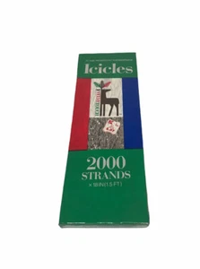 Vntg NOS Velvet Touch Christmas Icicles Tinsel 2000 Count 18" - Picture 1 of 3
