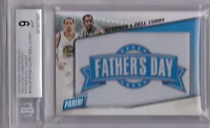 STEPHEN/DELL CURRY 2015 Panini Father's Day Patch #FD4 BGS 9 Mint Pop 1 RARE! - Picture 1 of 2