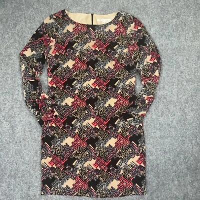 Vestido Trina Turk Mujer Talla 8 Rojo Negro Seda Carrera Negocios Fecha Noche Fiesta Foto 1 de 4