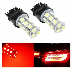 2X 3157 Turn Signal Brake Tail Light Bulb Red LED For Tahoe 2000-2014 - Picture 1 of 11