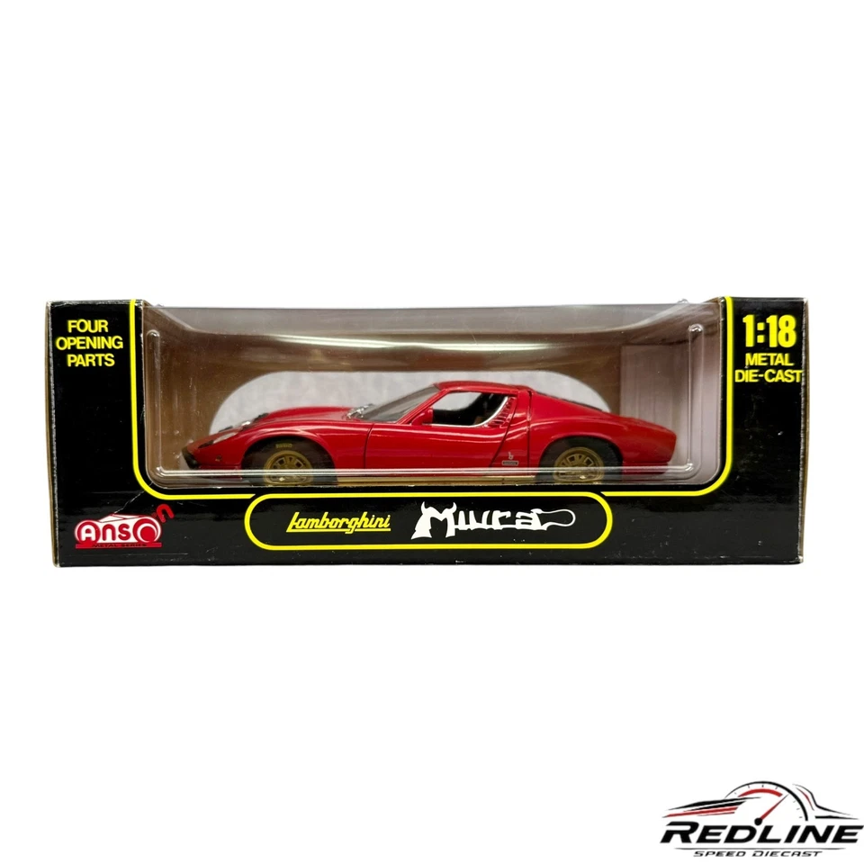 🇮🇹🇮🇹🇮🇹Anson 1972 Lamborghini Miura P400 SV Red 1:18 Diecast🇮🇹🇮🇹🇮🇹 - Image 1 of 4