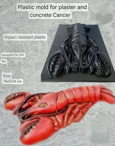 Plastic Cancer Molds for pouring concrete and gypsum DIY 30,70"20,1"5,9"in - Picture 1 of 11