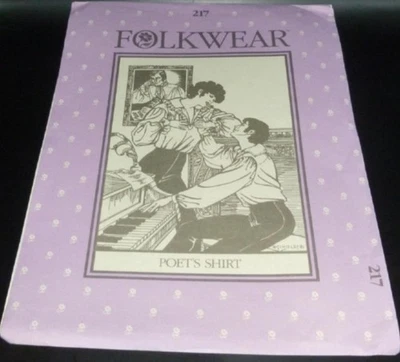 Folkwear 217 Poet Pirate Renaissance Medieval Shirt Sewing Costume Pattern - Image 1 of 4