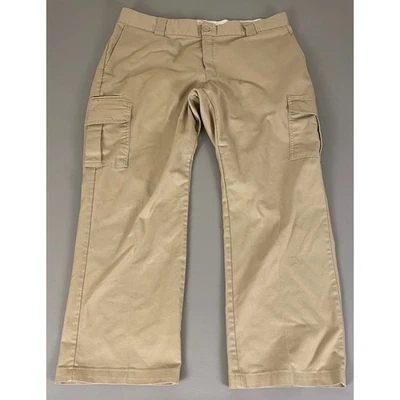Pantalones cargo rectos regulares Dickies FLEX para hombre 40x30 caqui beige trabajo informal Foto 1 de 4