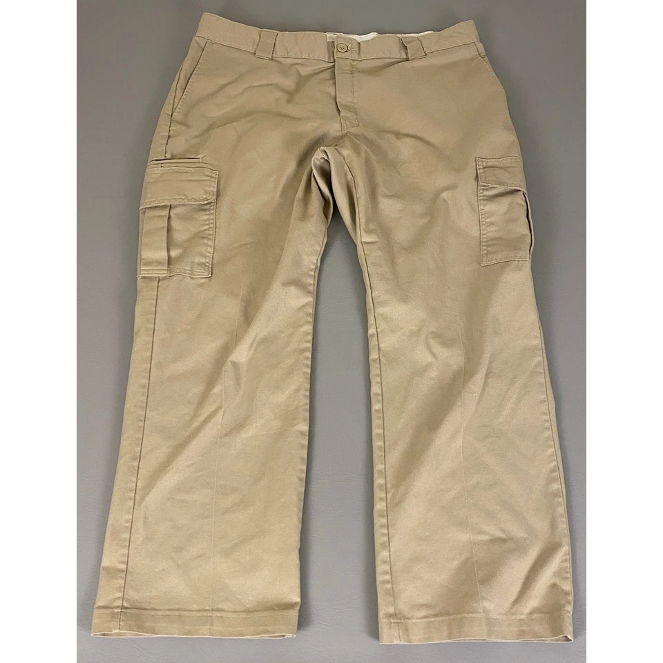 Dickies FLEX Regular Straight Cargo Pants Men's 40x30 Khaki Beige Casual Work - Image 1 of 4