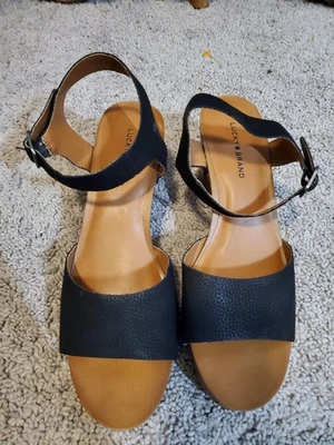 Lucky Brand Black Women's Open Toe Sandals Size 9.5 - Image 1 of 4