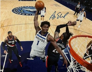 Signiertes handsigniertes Anthony Edwards Minnesota Timberwolves 11x14 Foto mit COA - Bild 1 von 6