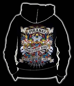 DRAGSTAR HOODIE JACKET ROCKABILLY SAILOR JERRY SWALLOWS TATTOO DESIGNS 8 12 16 - Picture 1 of 6