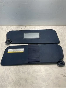 1995-1998 Silverado Sierra C K 1500 Driver Passenger Pair Sun Visor CLOTH BLUE - Picture 1 of 11