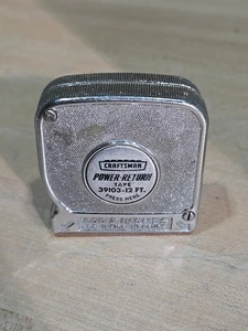 Vintage Craftsman Power Return Button 12 Ft. Tape Measure 39103 USA Made Tested - Picture 1 of 4
