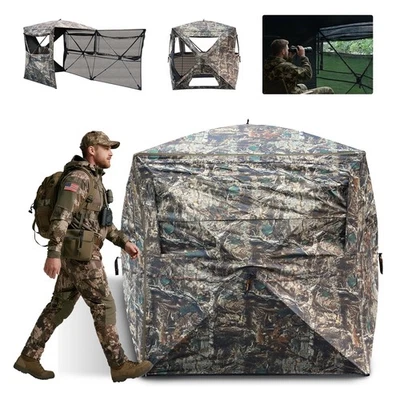 FLISSA Hunting Blind See-Through 3-4 Person 270 Degree with Full-Opening Door - Image 1 of 4