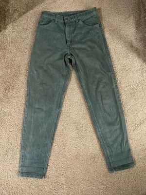 Vintage Levi's 550 Tapered Leg Jeans Mens 31x34 Olive Green Cotton Relaxed Fit - Image 1 of 4