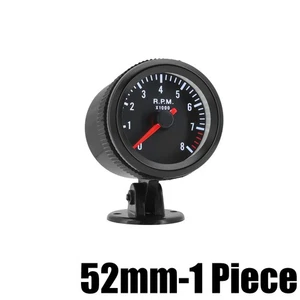 2" 52mm Tachometer Gauge 12V Car Tacho Meter With White LED Display 0~8000 RPM - Picture 1 of 9