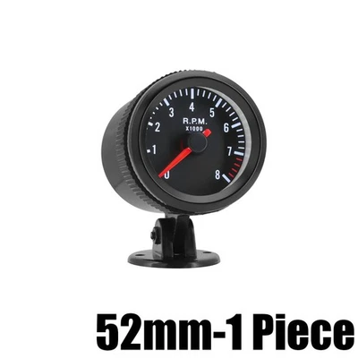 2" 52mm Tachometer Gauge 12V Car Tacho Meter With White LED Display 0~8000 RPM - Image 1 of 4