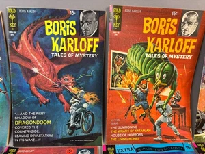 BORIS KARLOFF Comic Book Lot 23 Different Gold Key Whitman 1963-79 EX-F Cond - Picture 1 of 11
