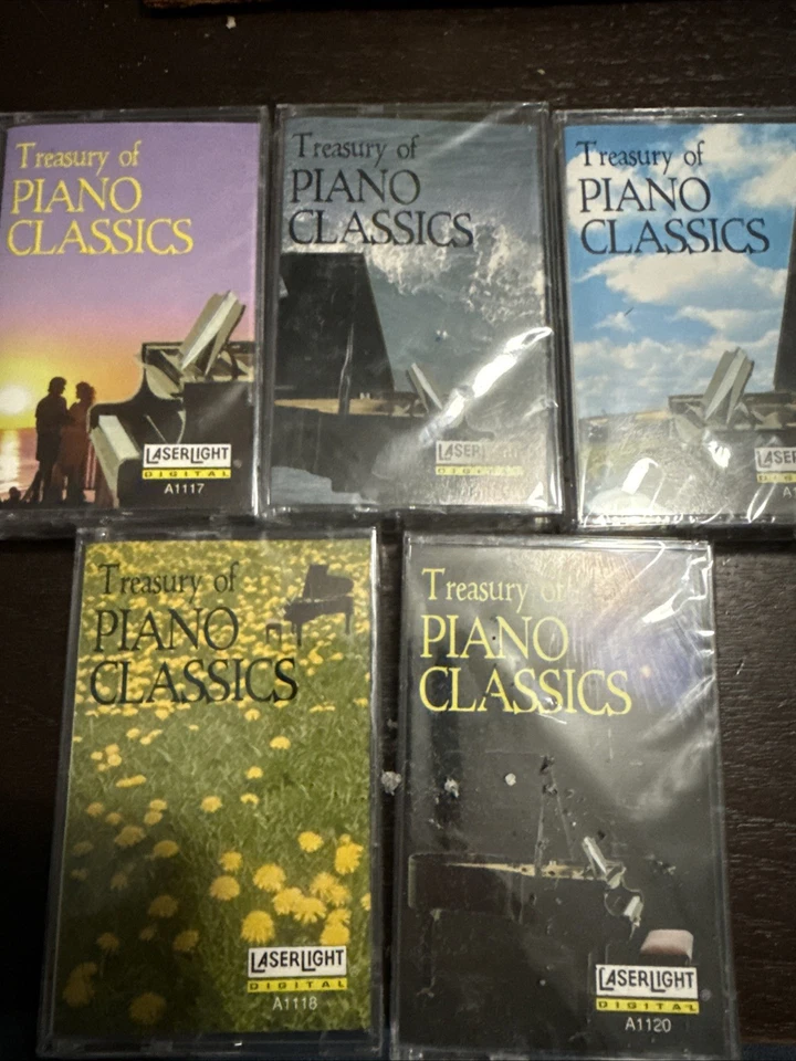 Piano Classics Treasury ALL 5 Tapes Brand New A1117-A1121 LaserLight Limited - Image 1 of 4