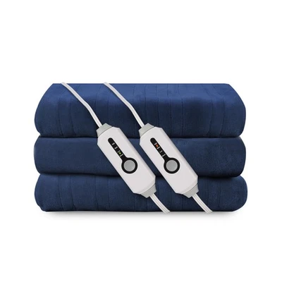 Manta térmica eléctrica 90"x100" tamaño king, suave polar coralino, doble control... Foto 1 de 4