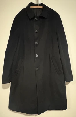 Loro Piana Storm System 100% Wool Overcoat sz 44 XL color black John Nordstrom - Image 1 of 4