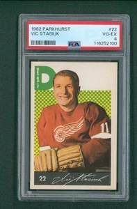 1962 Parkhurst Hockey Card - #22 Vic Stasiuk, PSA 4 VG/EX - Picture 1 of 2
