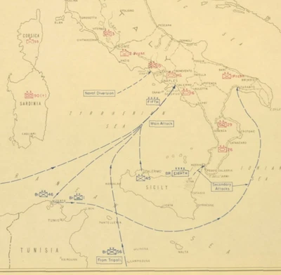 Mapa De Colección Operación Avalancha Invasión Aliada Italia Segunda Guerra Mundial Europea Segunda Guerra Mundial Foto 1 de 4