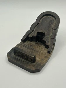 Antiker brauner Speckstein handgeschnitzt chinesischer Sarkophag Sargg Gruft - Bild 1 von 11