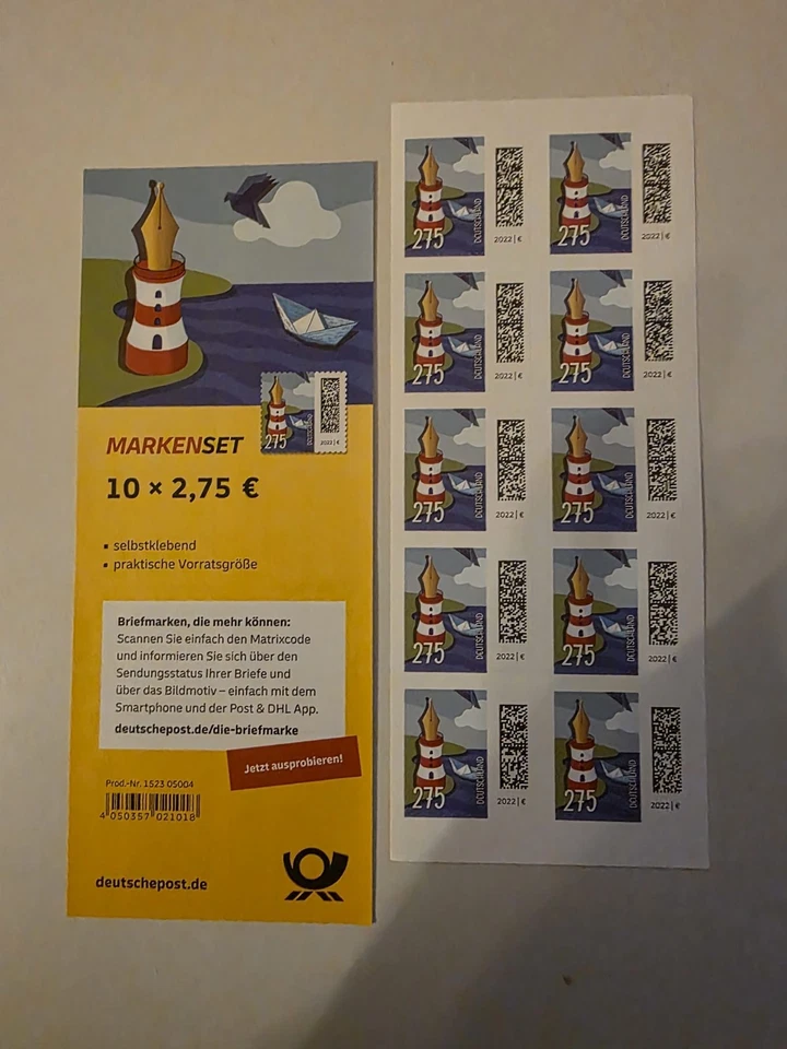 10x 2,75 € Briefmarken, selbstklebend - Bild 1 von 1