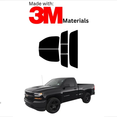 Tinte de ventana precortado para Chevrolet Slvrdo 1500 2 puertas 14-18 cerámica hecho con 3M Foto 1 de 4