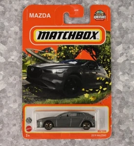 Matchbox 2019 Mazda 3 Gray #80 80/100 2022 Adventures World Tour Series New - Picture 1 of 7
