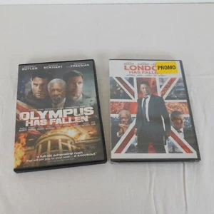 Lot 2 Olympus London Has Fallen DVD Gerard Butler Aaron Eckhart Morgan Freeman - Picture 1 of 7