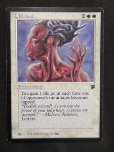 Magic the Gathering 1x English Lifeblood MTG Legends EX - Picture 1 of 2