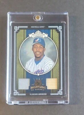 Camiseta deportiva de murciélago Vladimir Guerrero 2005 Donruss Diamond Kings #1/1 flashback reliquia patio Foto 1 de 4