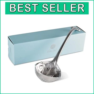 Elegant 12-Inch Aluminum Fleur-De-Lis Serving Ladle - Perfect for Soups & Punch - Picture 1 of 8