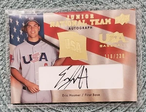 Eric Hosmer 2008 Upper Deck USA Baseball Jr. National Team Blk Ink Auto 118/238 - Picture 1 of 5