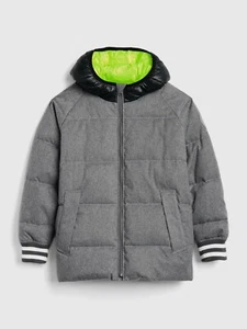 Gap Kids ColdControl Max Puffer Jacket, Size L (10-11) Heather Grey - Picture 1 of 6