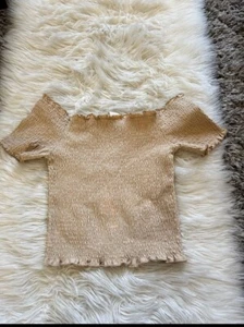 Cream Off Shoulder Top Size:S fit M - Picture 1 of 1